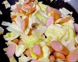 キャベツとウインナーのバター醤油パスタ作り方5写真
