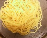 鶏ささみとのり佃煮の和風パスタ作り方2写真
