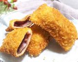 サンドイッチパンで餅入揚あんぱん＊時々莓作り方13写真