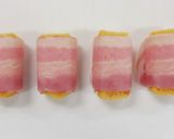 玉子焼のベーコン巻き作り方3写真