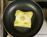 超簡単☆cuteな朝ごはんクロックマダム作り方9写真