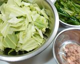 ツナきゃべつのみそマヨ炒め作り方1写真