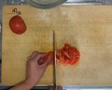 新玉ねぎとトマトの昆布つゆ和え作り方2写真