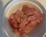 ベーコンエッグ　ごはん作り方3写真