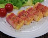 玉子焼のベーコン巻き作り方7写真