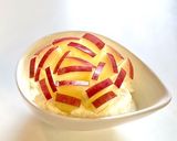りんごを薔薇みたいにヨーグルト盛り付け作り方5写真