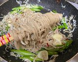 シラスとアスパラのそばパスタ作り方3写真