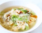 簡単な【レタスと卵の中華スープ】作り方5写真