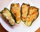 弁当◎ピーマンの器でおかか竹輪チーズのせ作り方8写真