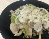 豚バラと舞茸蒸し♡新玉ねぎのせ作り方5写真