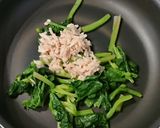 ツナほうれん草炒め：冷凍お弁当野菜おかず作り方3写真