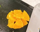 鯵の酢じめ（小肌）とオレンジのサラダ作り方2写真
