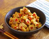 レンジで★鶏もも肉の和風うま辛めんつゆ豆板醤和え作り方6写真