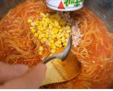 ツナ缶とトマト缶のパスタ作り方6写真