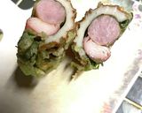 竹輪のソーセージカニカマ大葉の磯辺揚げ作り方4写真