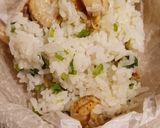 ベビーホタテと大根の葉の混ぜご飯作り方7写真