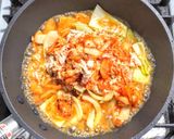 ツナとチンゲン菜のスープをキムチ仕立てで作り方4写真
