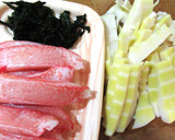 新タケノコ＋わかめ＋かにかまのさっと煮作り方1写真