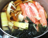 新タケノコ＋わかめ＋かにかまのさっと煮作り方3写真