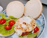 朝ごはんに　とろ〜りてり玉バーガー作り方3写真