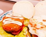 朝ごはんに　とろ〜りてり玉バーガー作り方4写真