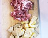 たけのこと豚肉の味噌炒め作り方1写真