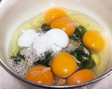 三味一体♡ほうれん草としらす入り卵焼き作り方1写真