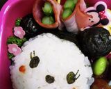 今日のキャラ弁(ツムツムミニーちゃん)作り方2写真