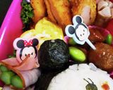 今日のキャラ弁(ツムツムミニーちゃん)作り方3写真