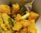 お鍋ひとつ カレーとカボチャサラダ作り方7写真
