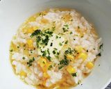 バターとコーン香る♪コンソメ粥作り方5写真