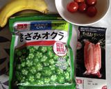 バナナとオクラのサラダ作り方1写真