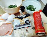 レンチン！ほうれん草のカルボナーラうどん作り方1写真