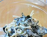 わかめとエノキダケ、豆腐のわさびマヨ和え作り方5写真