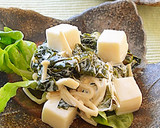 わかめとエノキダケ、豆腐のわさびマヨ和え作り方6写真
