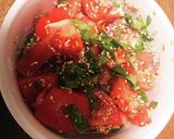 大葉でさっぱり中華風トマトサラダ作り方2写真
