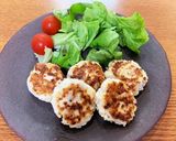 米粉でカリッと!豆腐と鶏肉の唐揚げ風作り方11写真