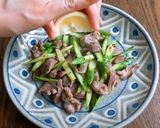 砂肝とアスパラのバターレモン炒め作り方5写真