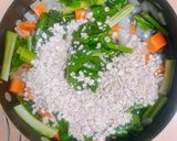 オートミールで野菜たっぷりチーズリゾット作り方3写真