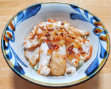 鶏むね肉の唐揚げ丼をネギソースで作り方9写真