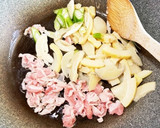 たけのこと豚肉の塩焼きそば作り方4写真