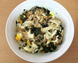 レンジで簡単5分♪納豆チーズ釜玉風うどん作り方8写真