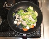 春野菜と豚肉の塩麹あんかけ土鍋ごはん作り方10写真