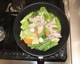 春野菜と豚肉の塩麹あんかけ土鍋ごはん作り方9写真