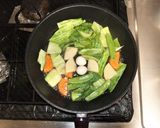 春野菜と豚肉の塩麹あんかけ土鍋ごはん作り方8写真