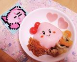 ハム１枚カービィごはん＊キャラ弁作り方4写真