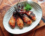 おうち居酒屋★手羽先の串焼きにんにく醤油作り方5写真