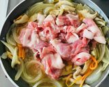 簡単！豚の卵とじ丼！作り方3写真