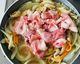 簡単！豚の卵とじ丼！作り方3写真