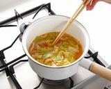 お好み野菜のマメロニスープ作り方4写真